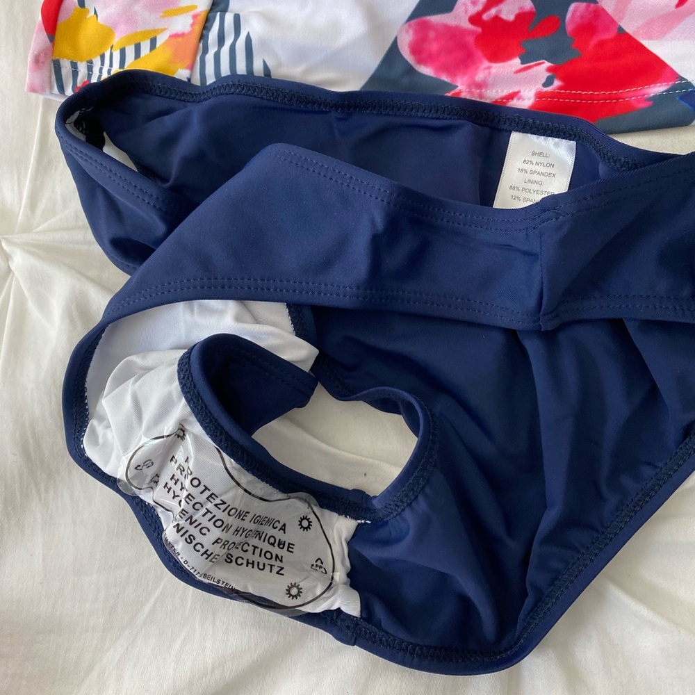 Floral three piece tankini (top & two bottoms) - Picture 11 of 16